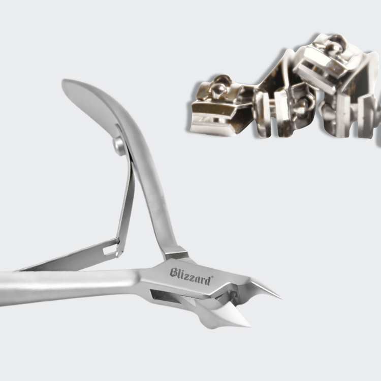 Nail clippers with 'Blizzard' branding on a white background