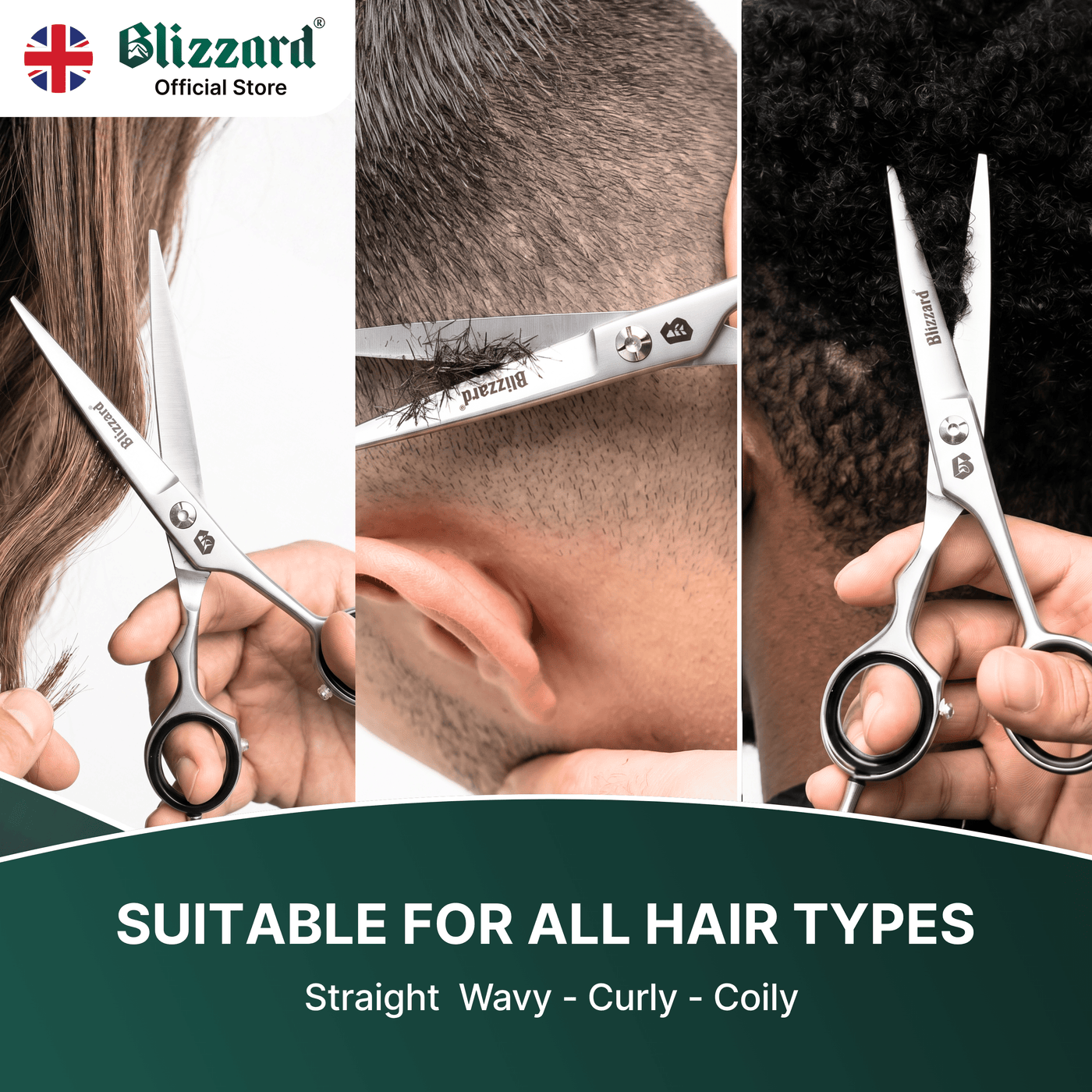 Blizzard Professional Hair Cutting Scissors & Beard Trimming Kit – 15cm