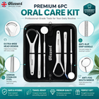 Blizzard 6-Pcs Dental Hygiene Kit | Stainless Steel Oral Care Set