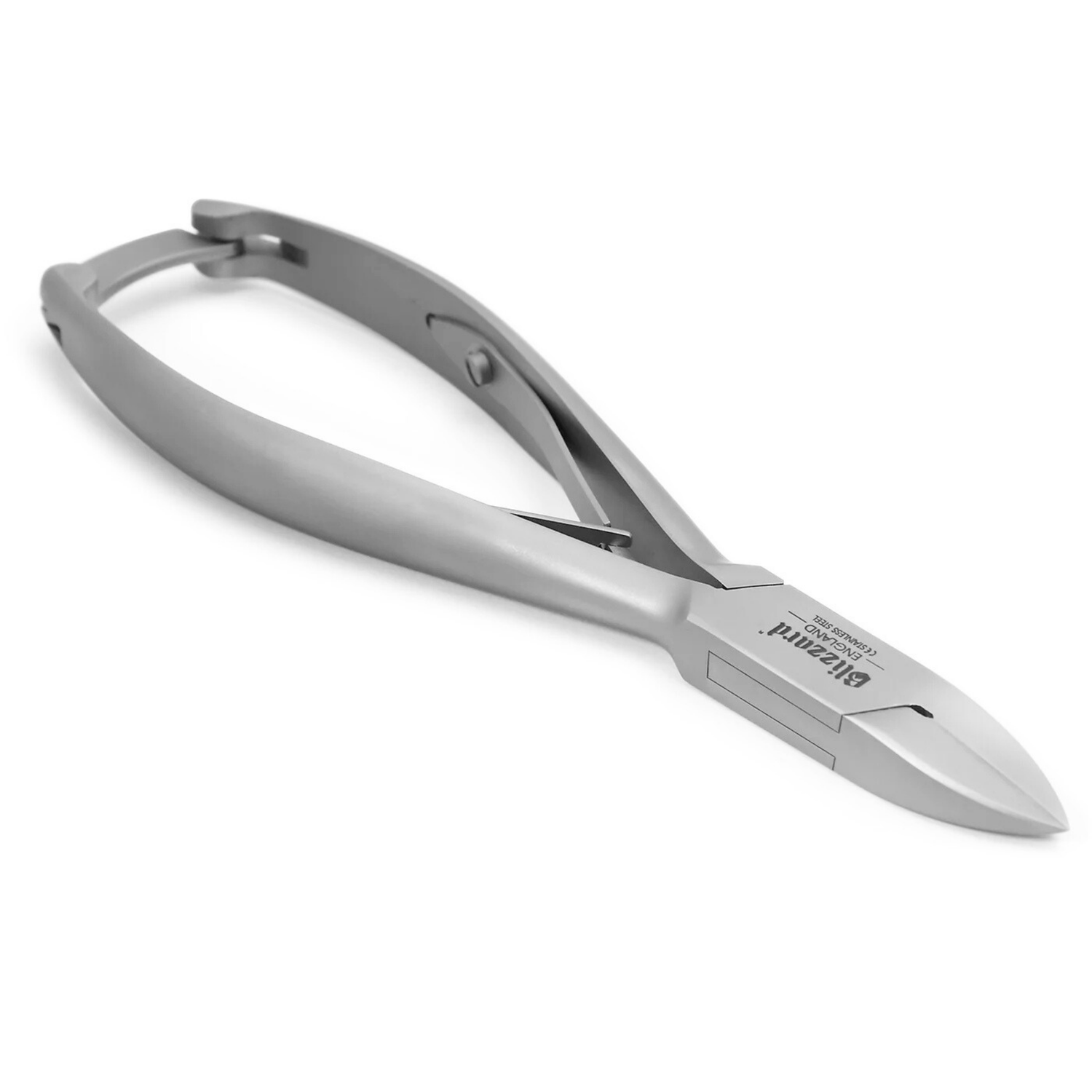 Metal nail clipper on a white background
