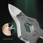 Load image into Gallery viewer, Close-up of Blizzard® podiatry toenail clippers showing sharp blades and double spring design for precision cutting
