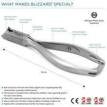 Load image into Gallery viewer, Blizzard Nail Clipper: 14cm, Moon Head, Smooth Handle, for Thick Nails - blizzardhealth
